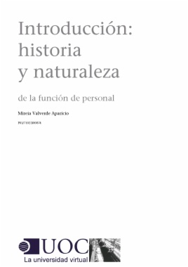 Introducción: historia y naturaleza de la función de personal