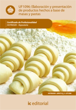 Elaboraciones y presentaciones de productos hechos a base de masas y pastas