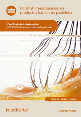 Preelaboración de productos básicos de pastelería