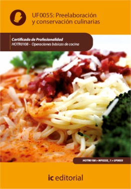 Preelaboración y conservación culinarias