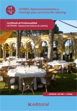 Aprovisionamiento y montaje para servicios de catering