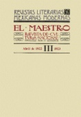 El Maestro. Revista de cultura nacional III, abril de 1922-1923